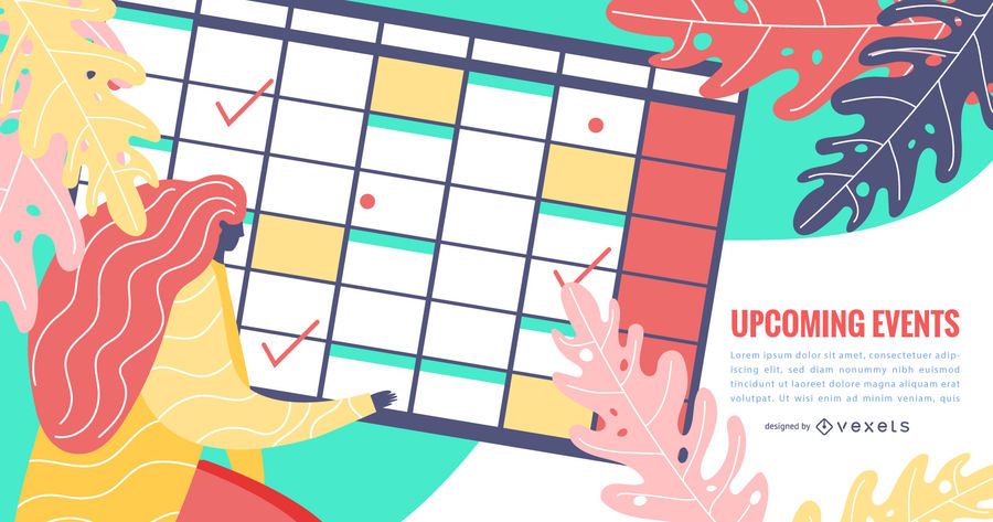 Diseño del calendario del planificador de eventos. Diseño del calendario del planificador de eventos.