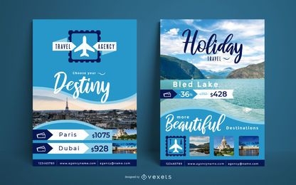 Travel agency poster template