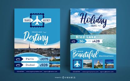 Travel agency poster template Travel agency poster template