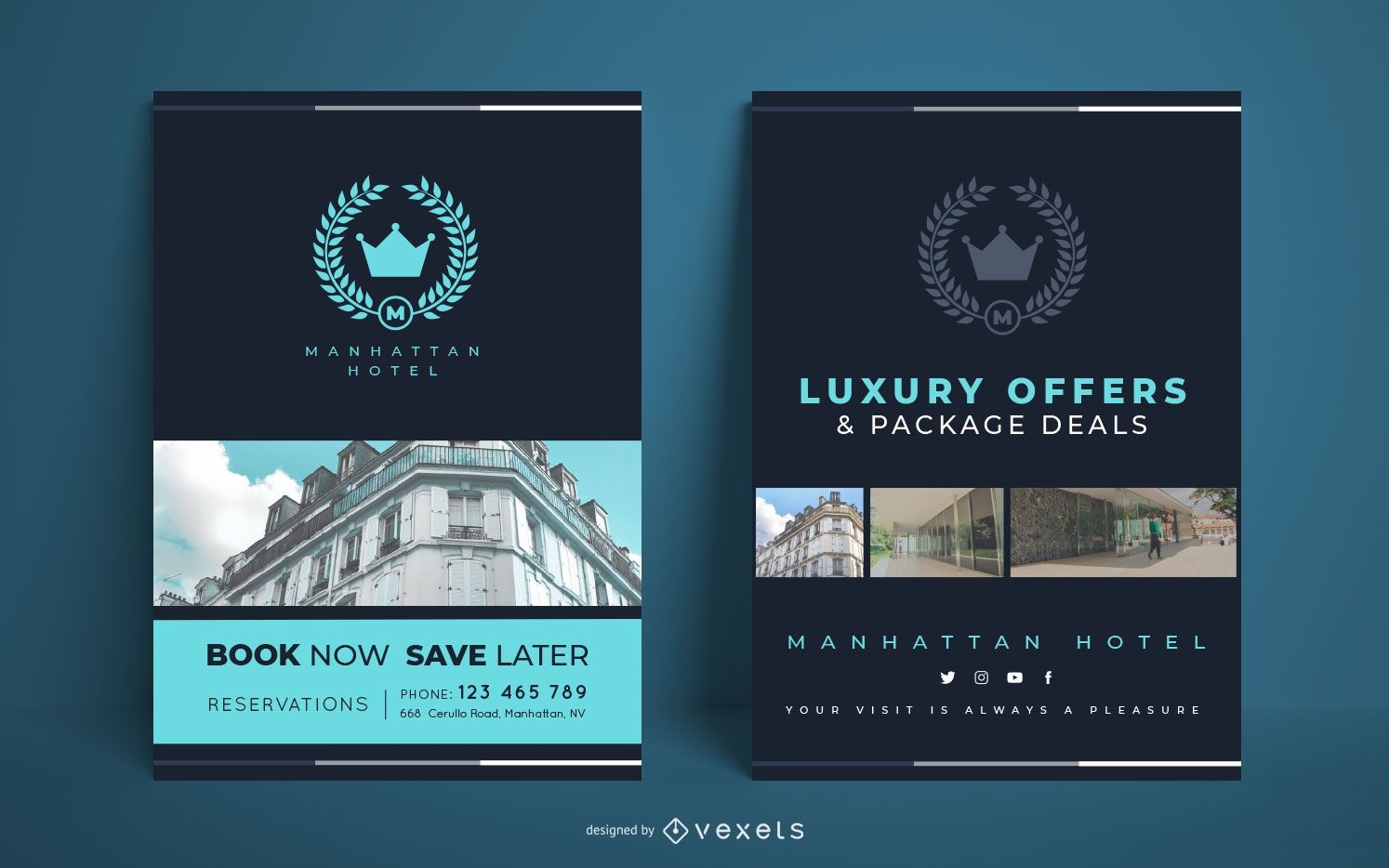 Hotel simple poster template