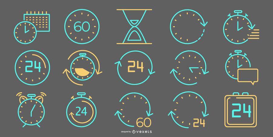 Time line icon collection Time line icon collection