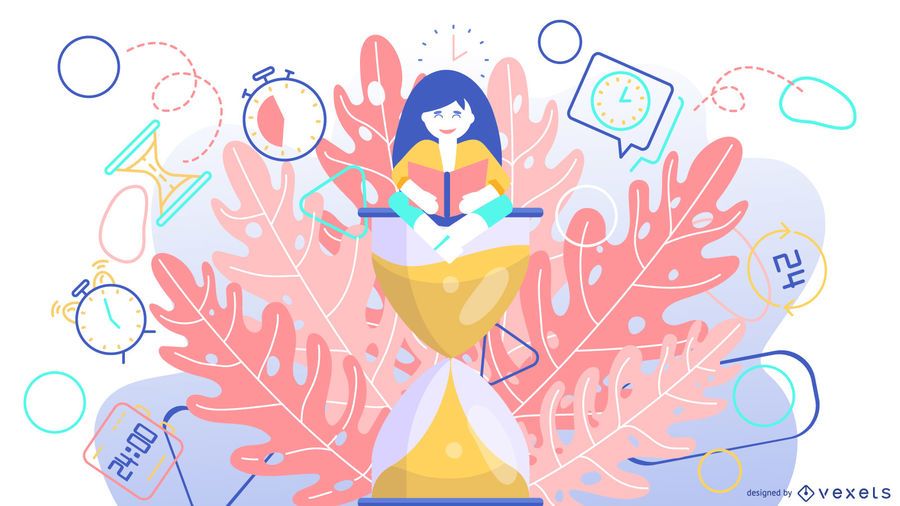 Time hourglass abstract illustration Time hourglass abstract illustration