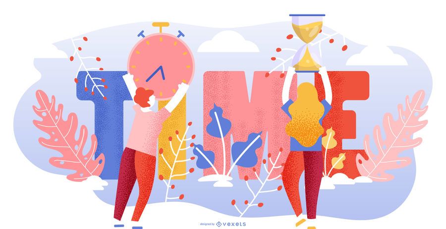 Time abstract colorful illustration Time abstract colorful illustration