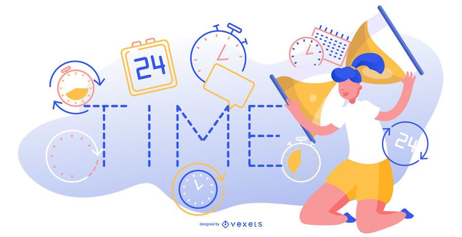 Time abstract editable illustration Time abstract editable illustration