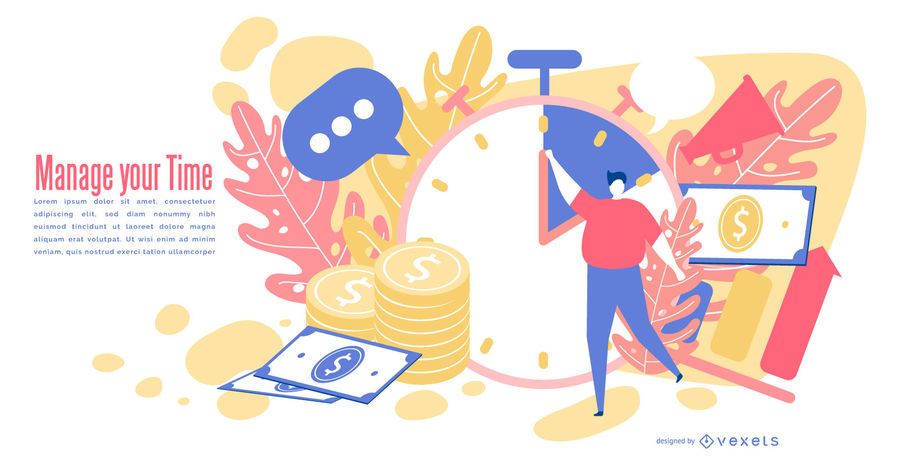 Time money abstract editable design Time money abstract editable design