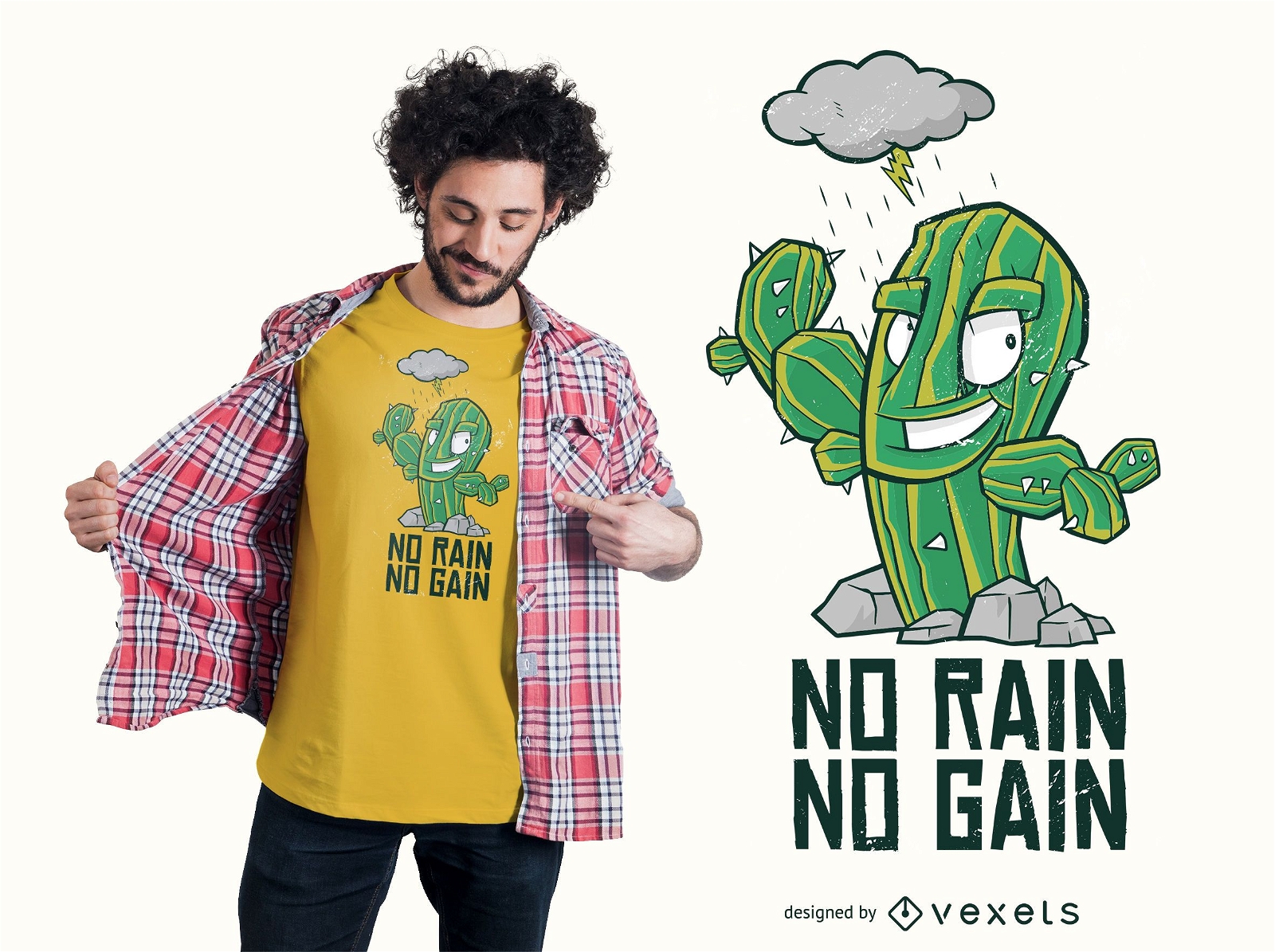 Sem design de camiseta para chuva