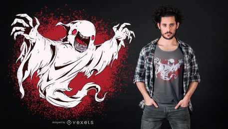 Design de camiseta fantasma assustador Design de camiseta fantasma assustador