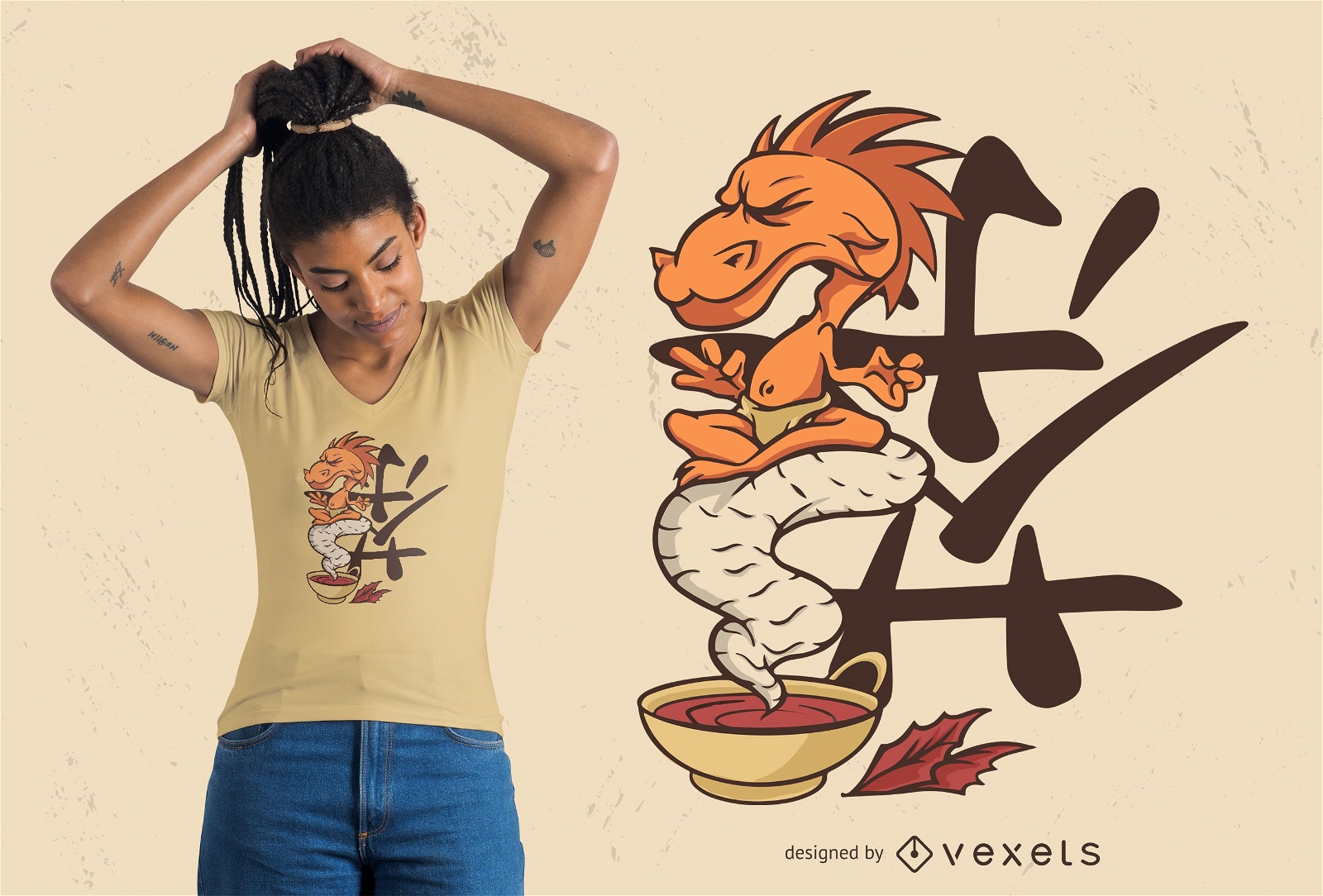 Design de camisetas Dragon Tea