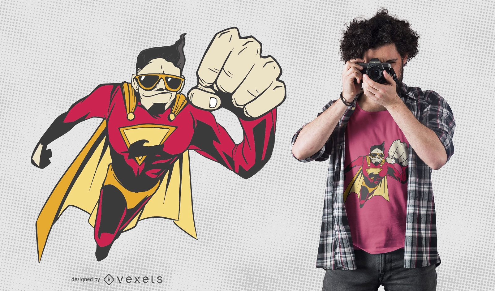 Cool superhero t-shirt design