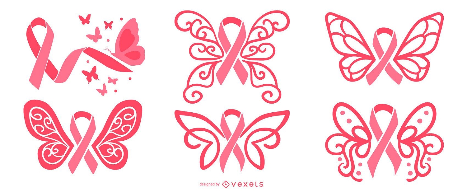 Conjunto de fitas borboleta para câncer de mama