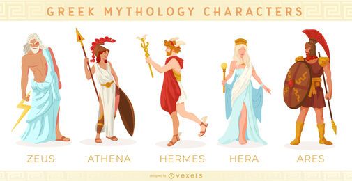 Greek mythology characters set Greek mythology characters set