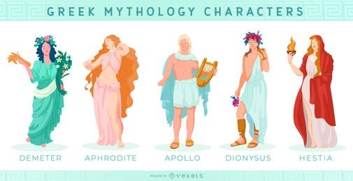 Greek gods character set