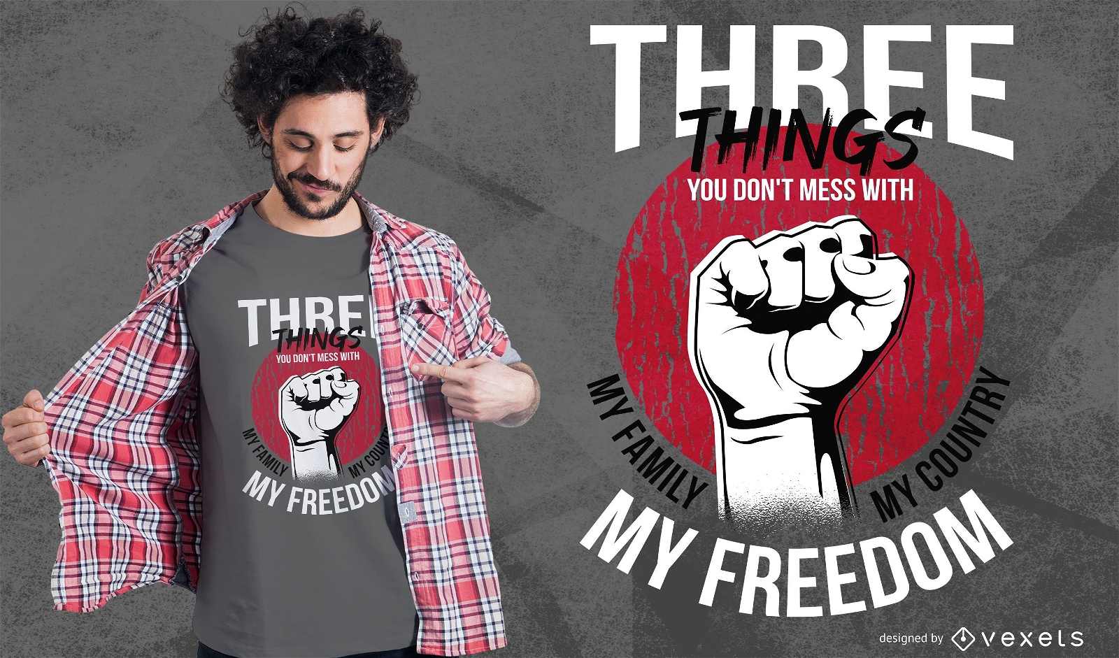 Design de camisetas Freedom Quote