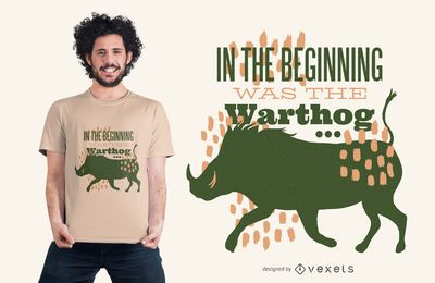Diseño de camiseta de cita de Warthog Diseño de camiseta de cita de Warthog