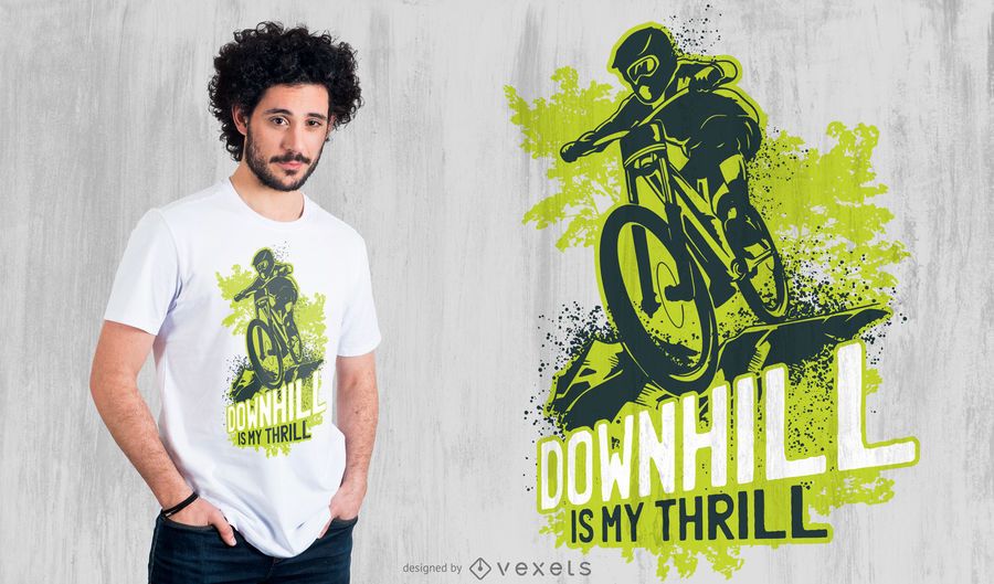 Design de t-shirt de bicicleta em declive Design de t-shirt de bicicleta em declive