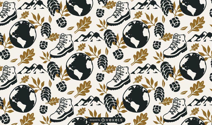 Diseño de fondo de patrón de senderismo Diseño de fondo de patrón de senderismo