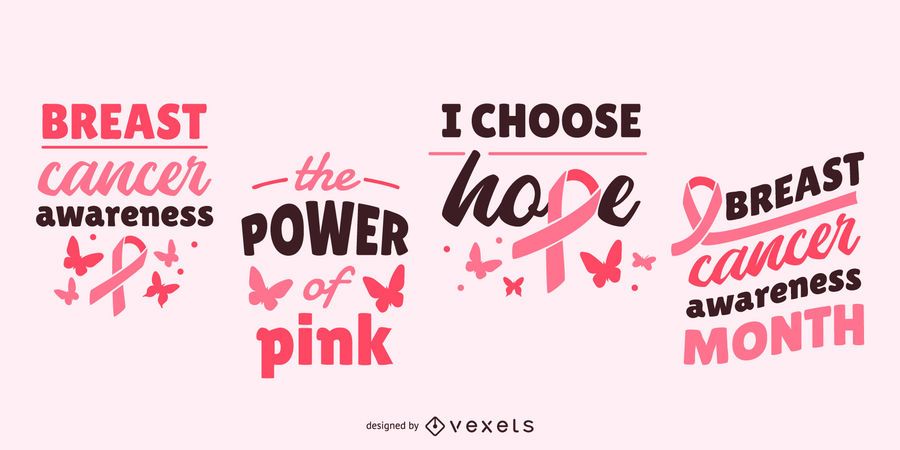 Breast cancer awareness letterings Breast cancer awareness letterings