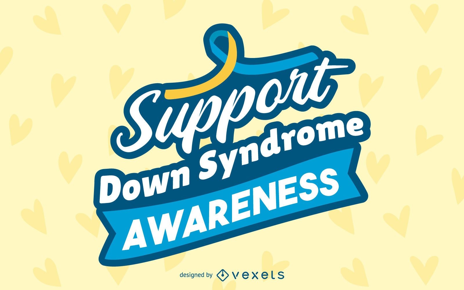 Down syndrome awareness lettering design