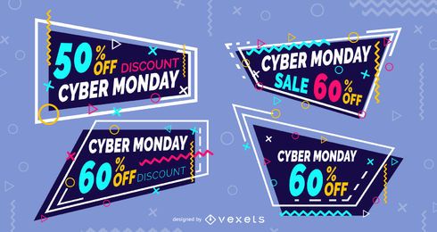Cyber monday memphis labels set Cyber monday memphis labels set