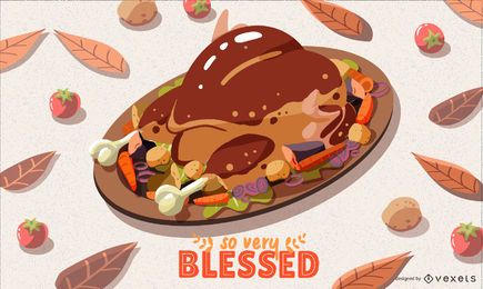 Ilustração de jantar de ação de Graças Ilustração de jantar de ação de Graças