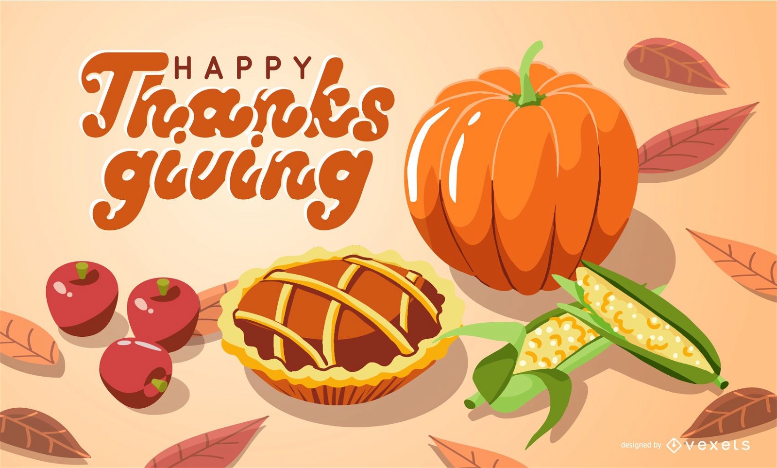 Happy thanksgiving illustration