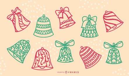 Christmas bells stroke set Christmas bells stroke set