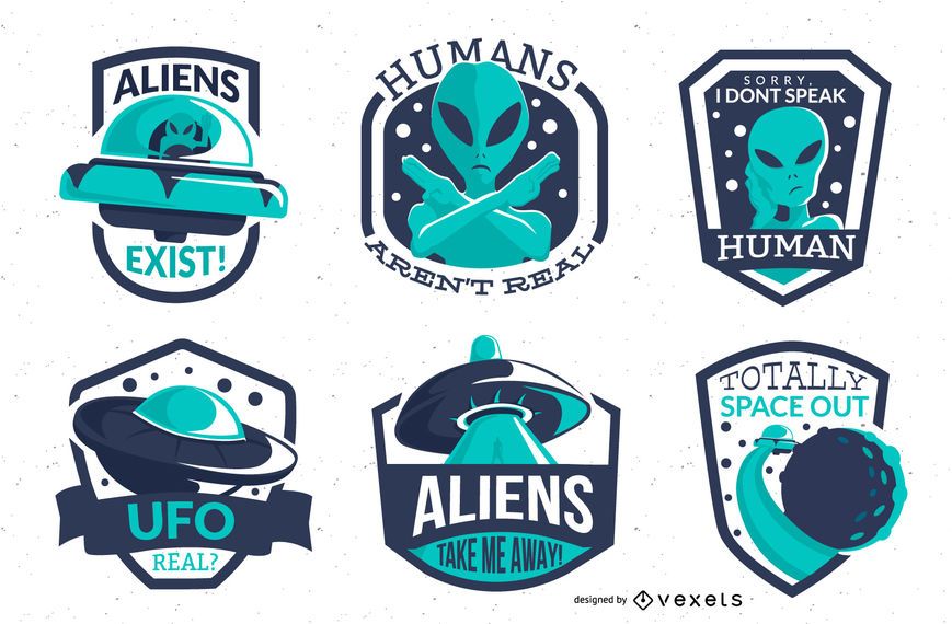 Alien badges pack Alien badges pack