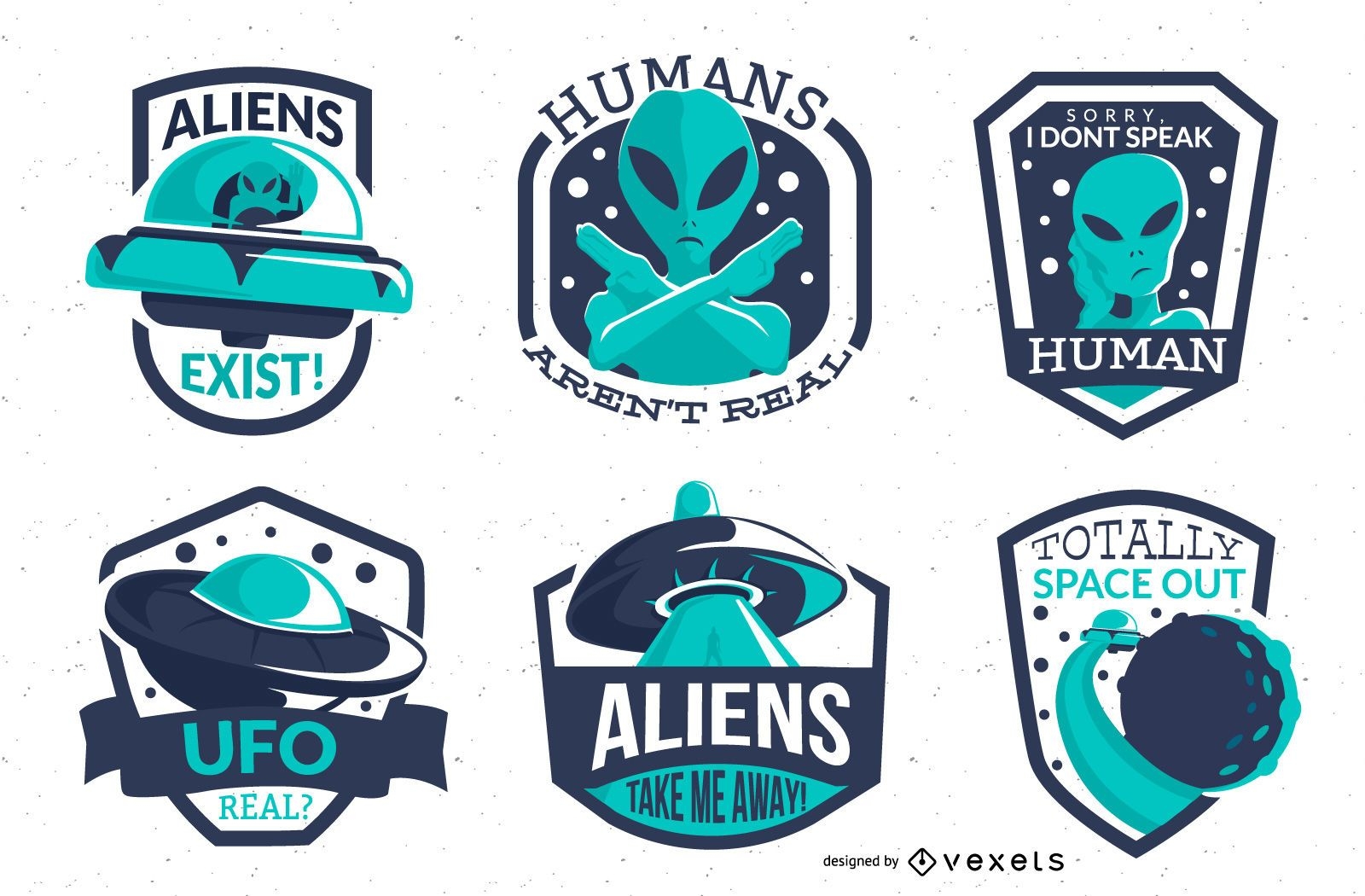 Alien badges pack