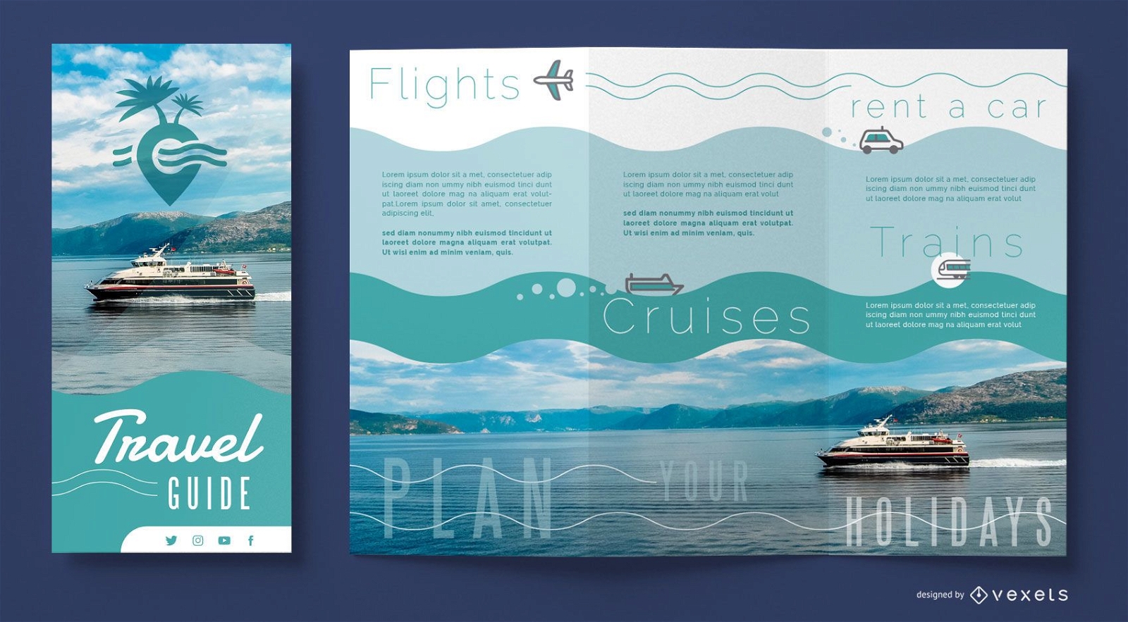 Travel agency brochure template