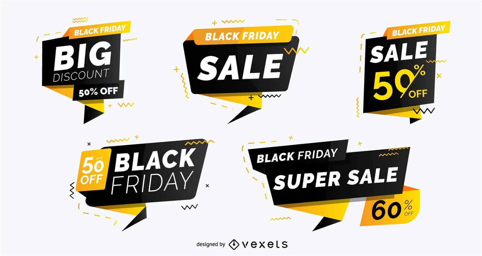 Black Friday Sale Abzeichen Pack