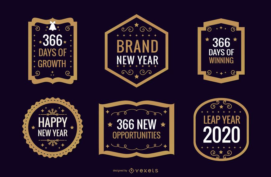 Coleção de distintivos de ano novo 2020 Coleção de distintivos de ano novo 2020