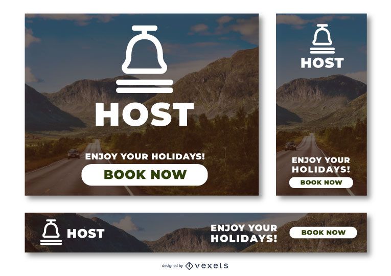 Conjunto de banner do hotel host Conjunto de banner do hotel host