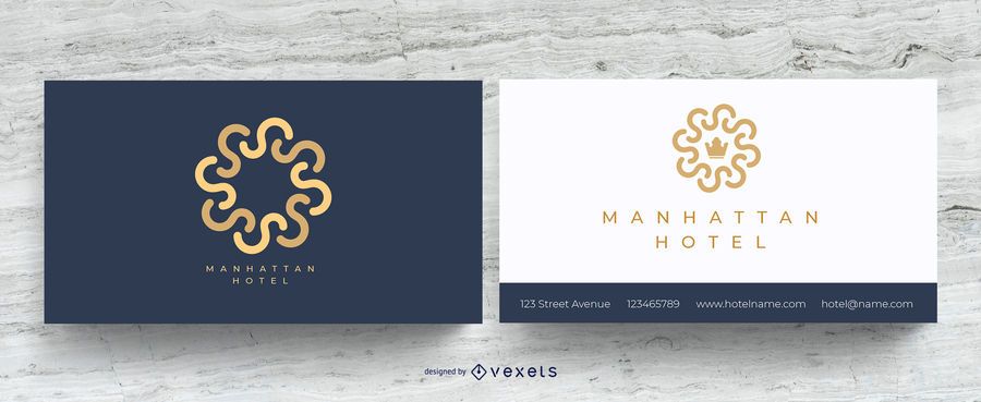 Elegant hotel business card Elegant hotel business card