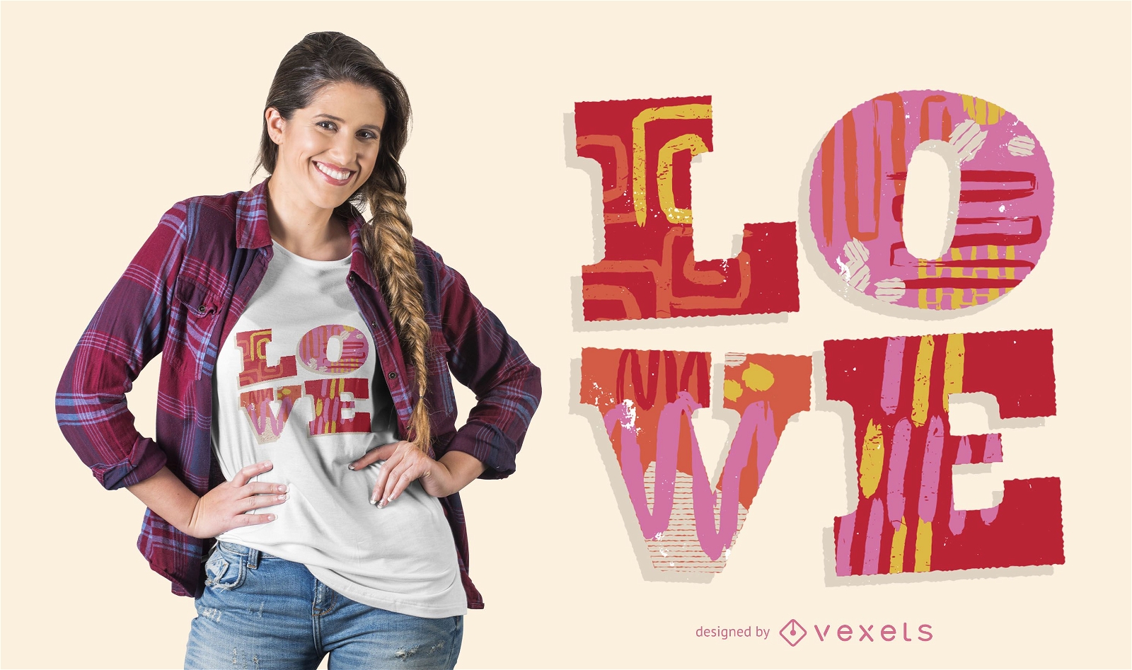 Design de camisetas Love Word
