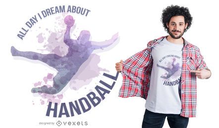 Diseño de camiseta de cita de balonmano Diseño de camiseta de cita de balonmano