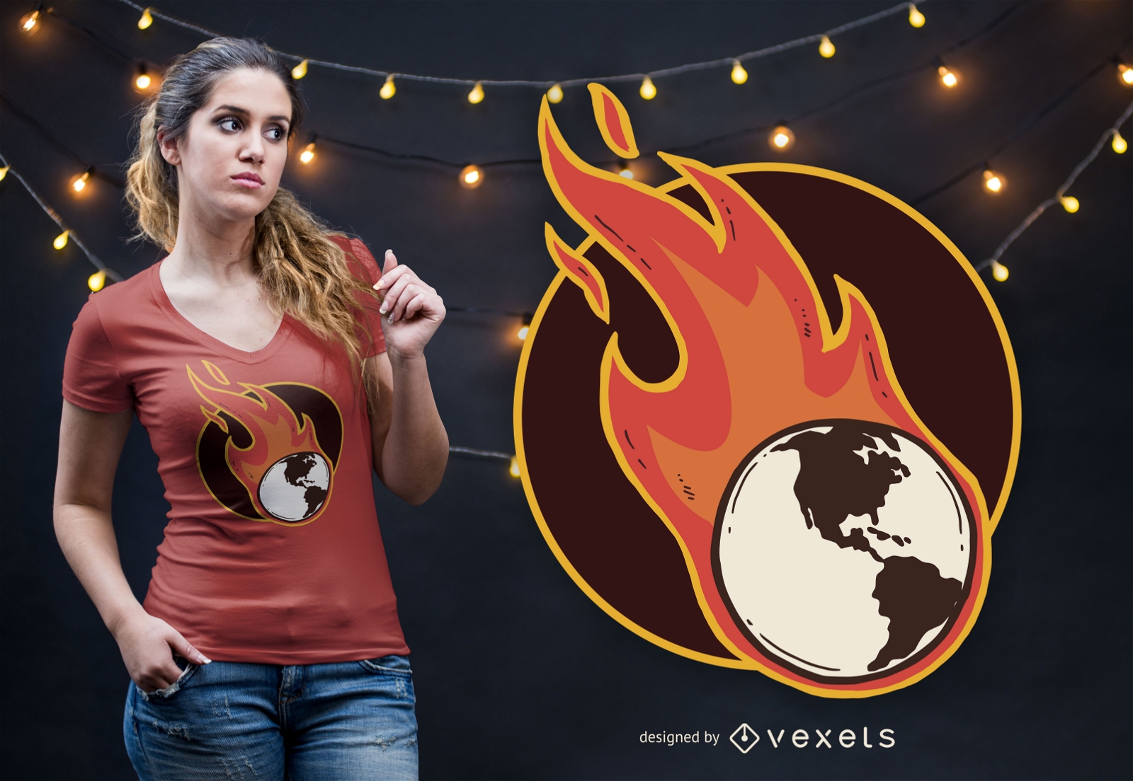 Design de camisetas para aquecimento global