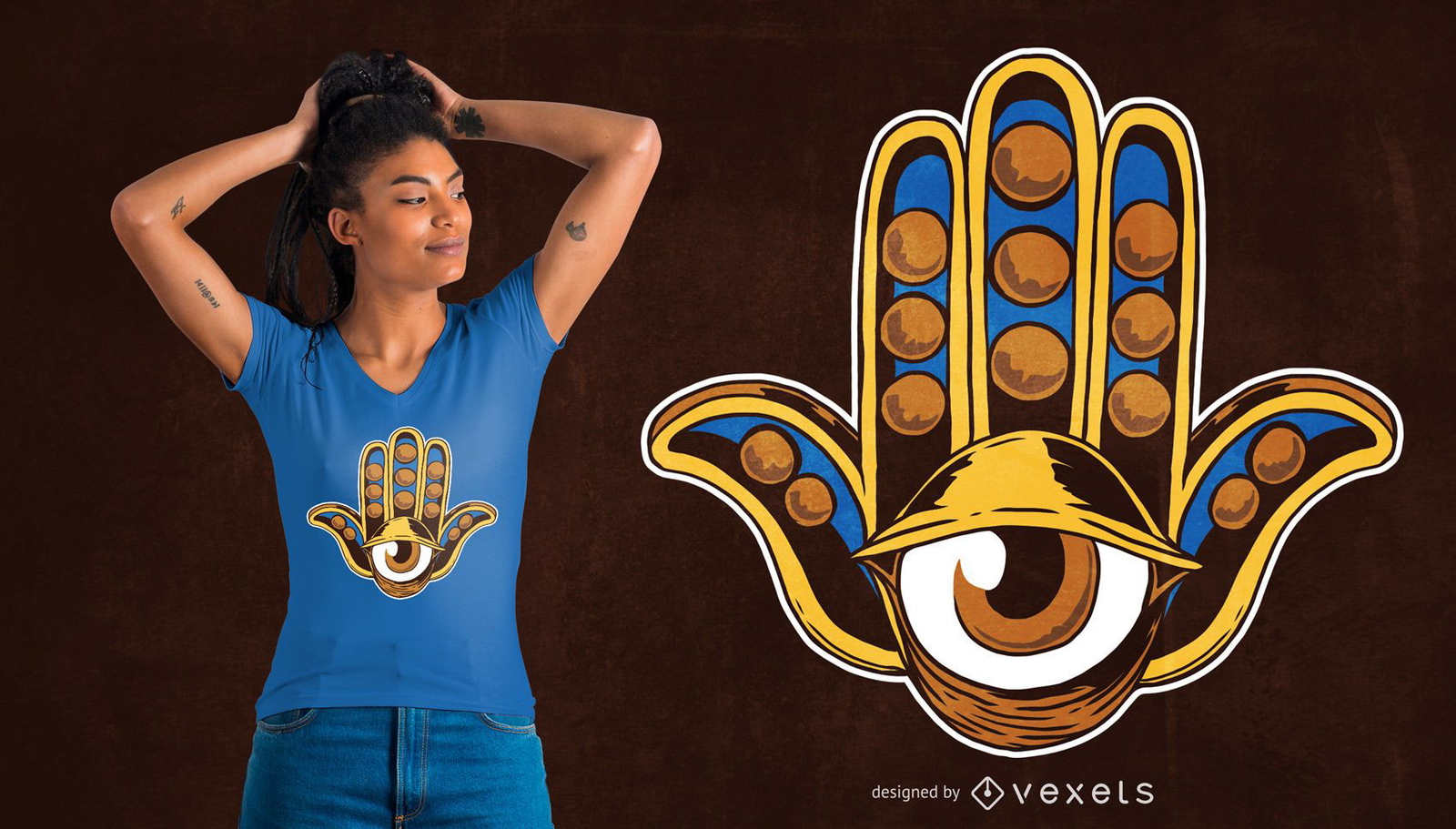 Hamsa Eye T-Shirt Design