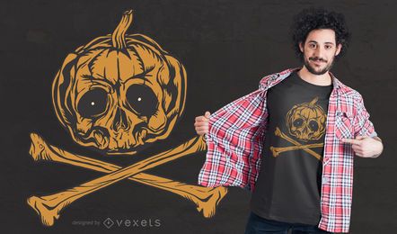 Diseño de camiseta Pumpkin Jolly Roger