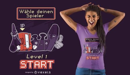 School Supply Characters German T-shirt Design