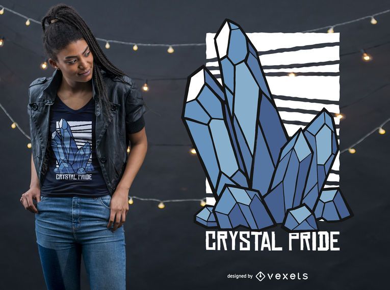 Design de camiseta de orgulho de cristal Design de camiseta de orgulho de cristal