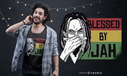 Blessed by Jah T-shirt Design Blessed by Jah T-shirt Design