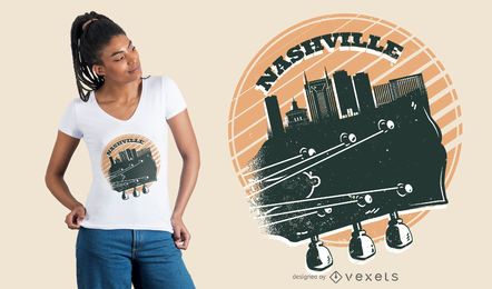 Nashville Music Skyline T-shirt Design