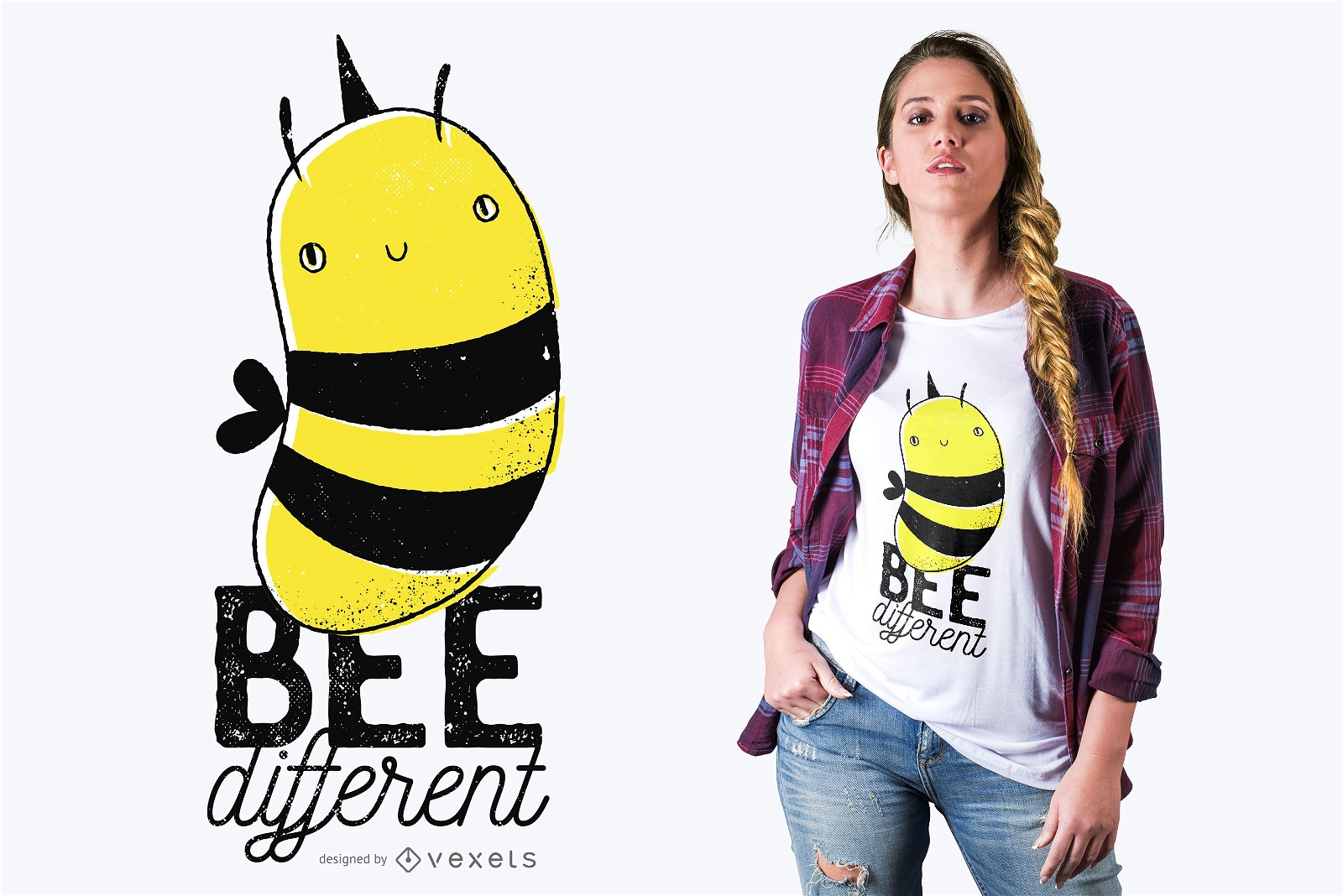 Bee Different Quote T-Shirt Design