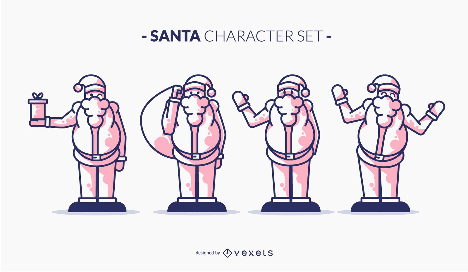 Santa duotone character set