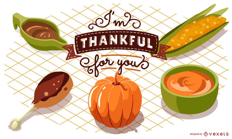 Thanksgiving food illustration design Thanksgiving food illustration design