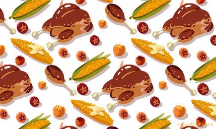Thanksgiving-Lebensmittel-Musterdesign Thanksgiving-Lebensmittel-Musterdesign