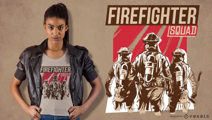 Diseño de camiseta de bombero Squad Diseño de camiseta de bombero Squad