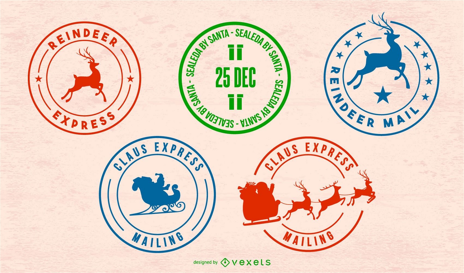 Conjunto de sellos postales del Polo Norte