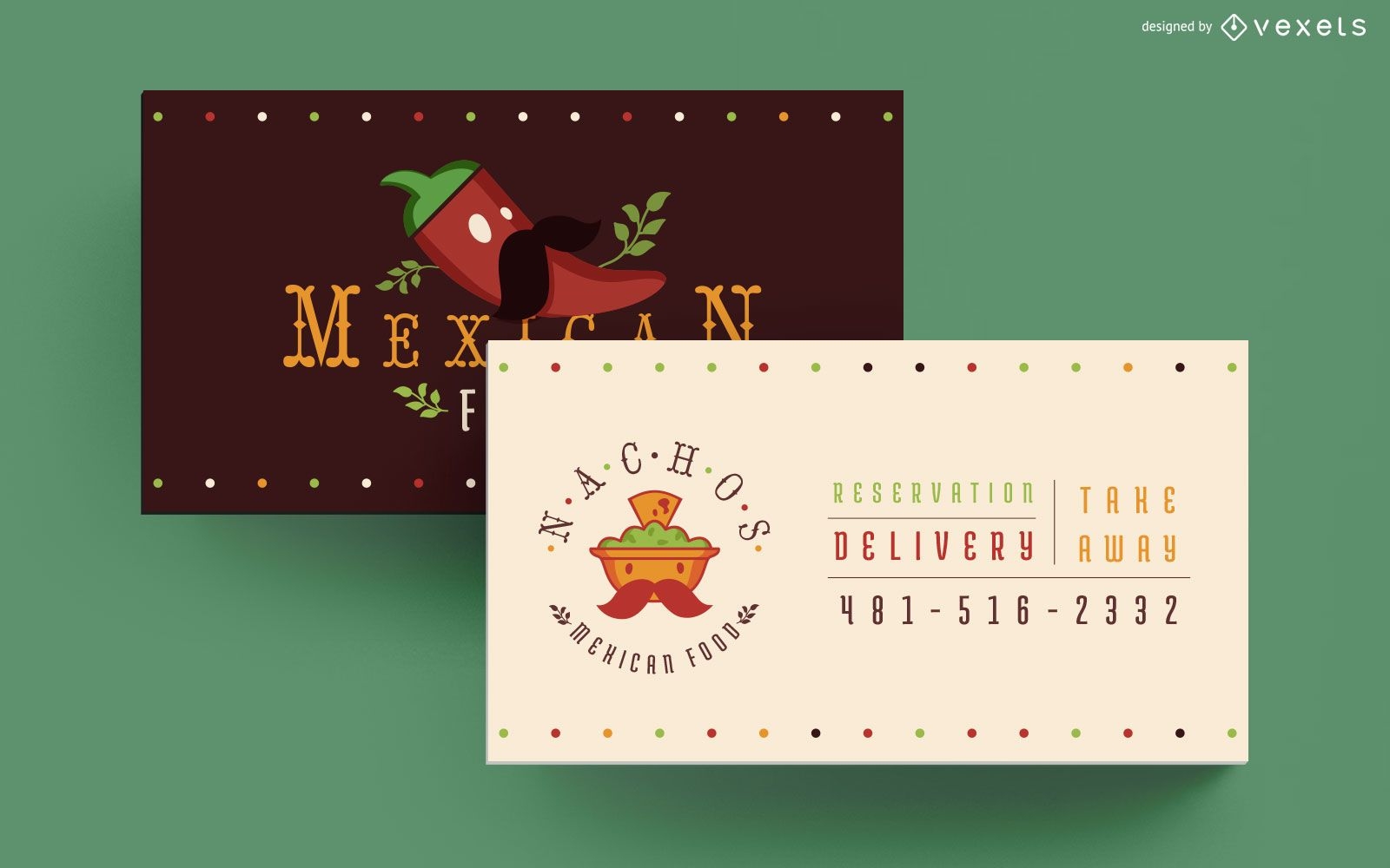 Cartão de visita de comida mexicana