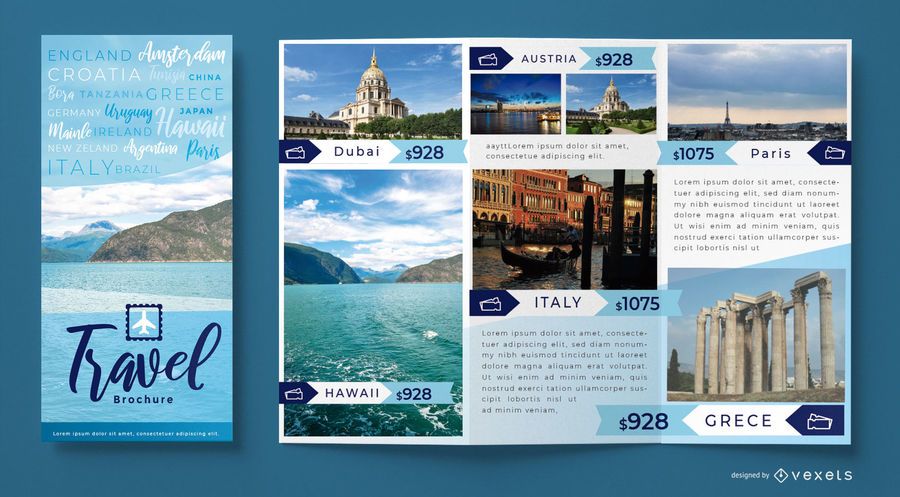 Travel agency city brochure template Travel agency city brochure template